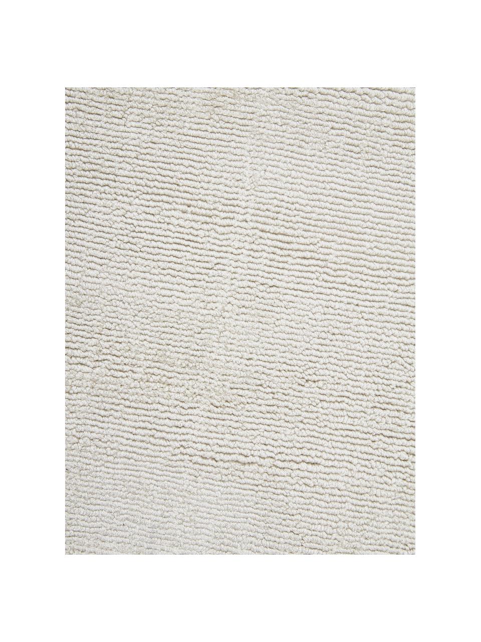 Ručně tkaný viskózový koberec Jane, Tlumeně bílá, Š 400 cm, D 500 cm