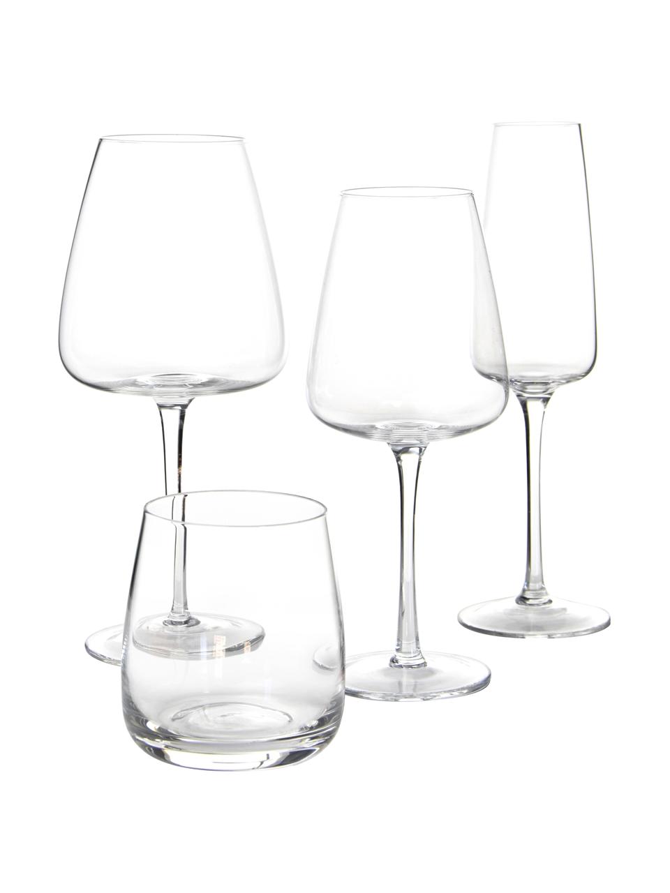 Vasos de agua artesanales Ellery, 4 uds., Vidrio, Transparente, Ø 9 x Al 10 cm