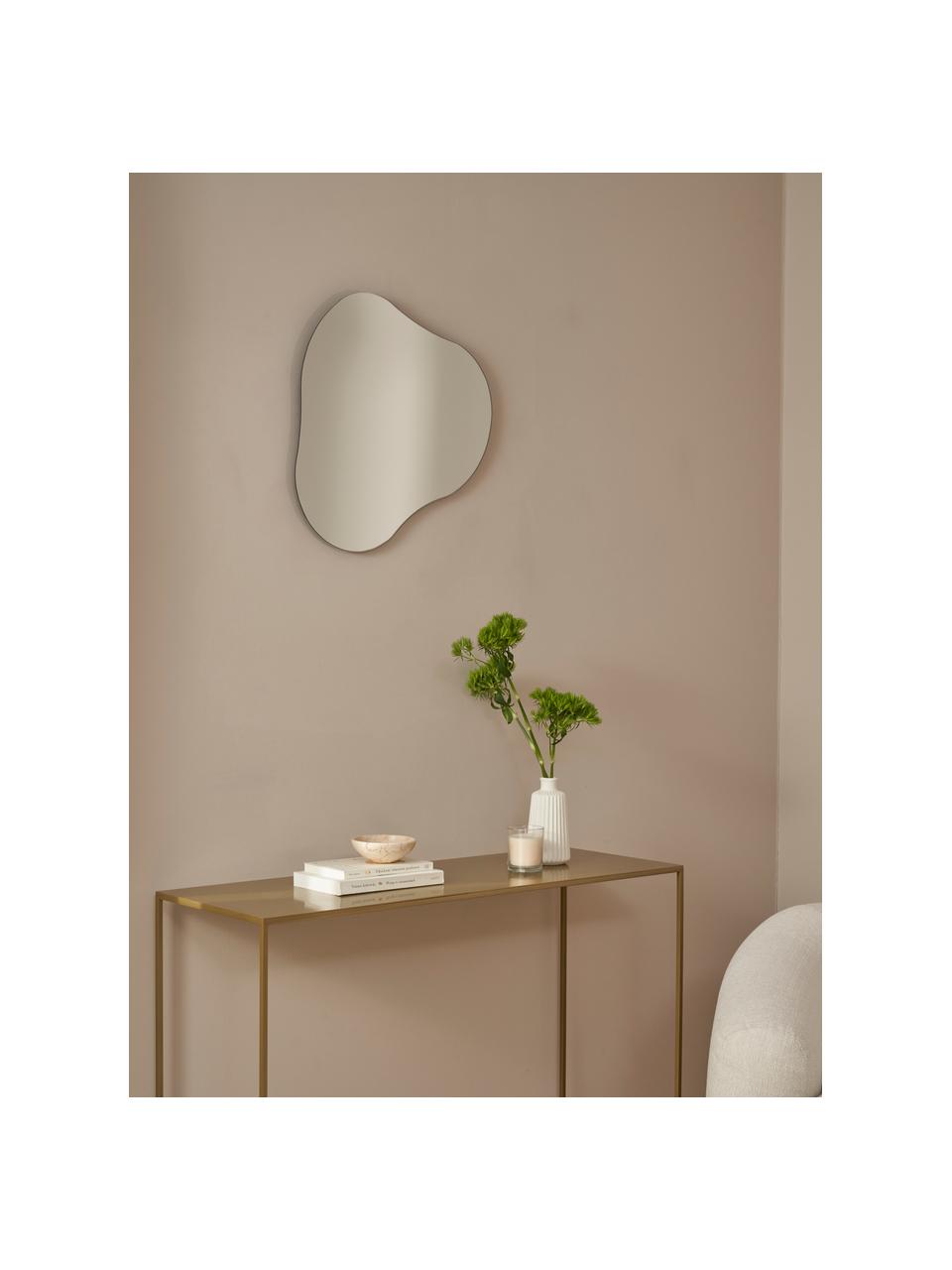 Bezrámové nástěnné zrcadlo v organickém tvaru Lia, Stříbrná, Š 50 cm, V 50 cm
