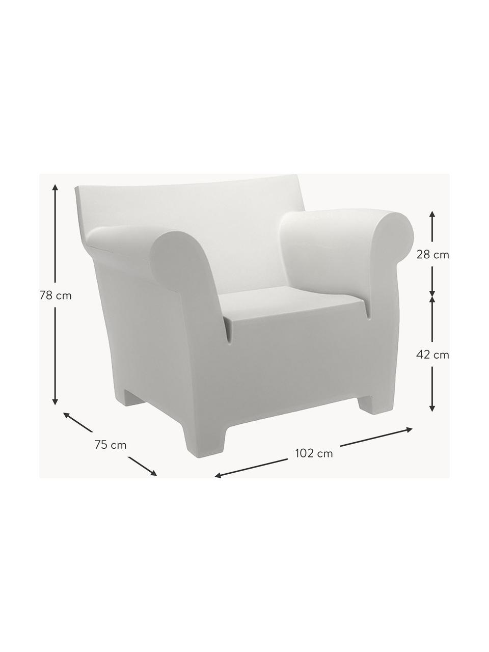 Fauteuil de jardin Bubble Club, Polyéthylène, Blanc, larg. 102 x prof. 75 cm