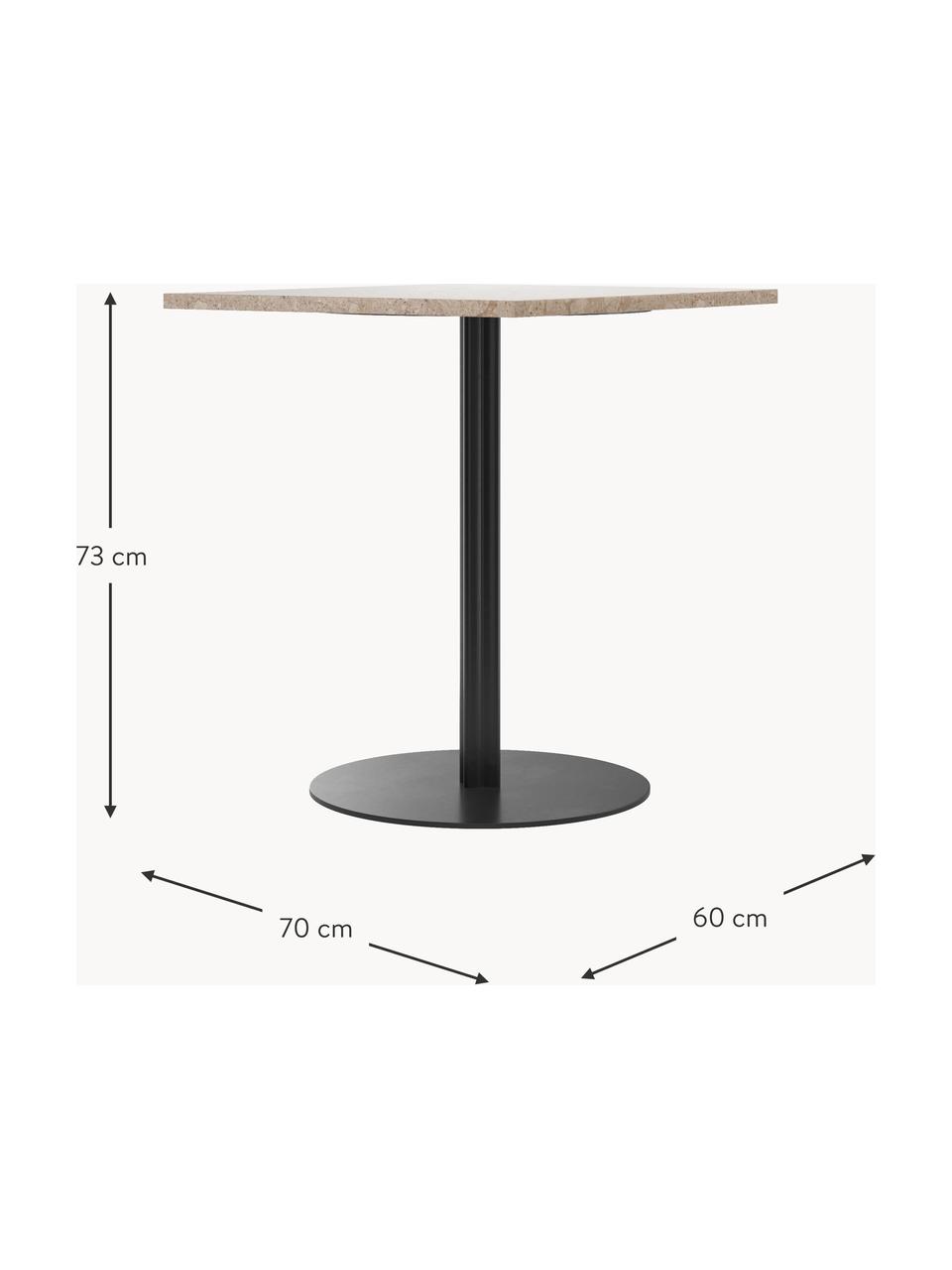 Jídelní stůl z pískovce Harbour, 70 x 60 cm, Pískovec. černá, Š 60 cm, H 70 cm