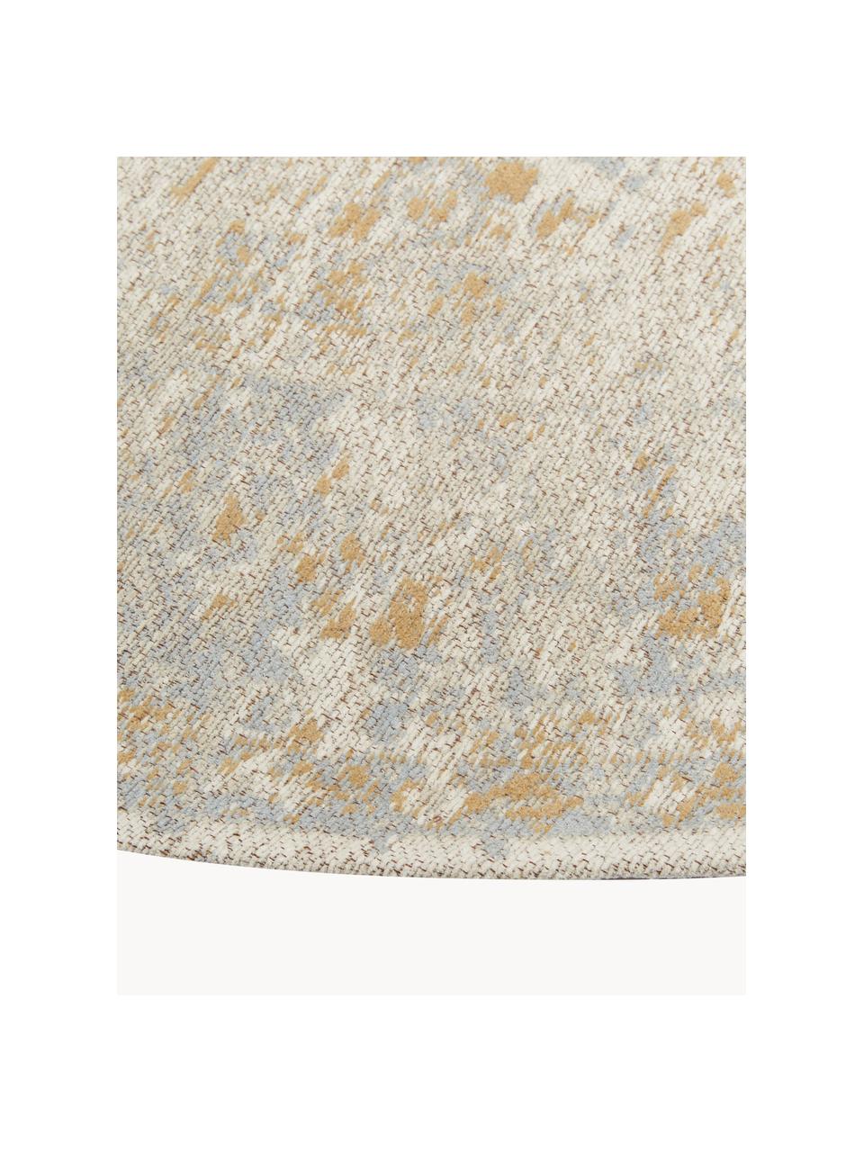 Okrúhly ženilkový koberec Loire, ručne tkaný, Béžová, Ø 200 cm (veľkosť L)