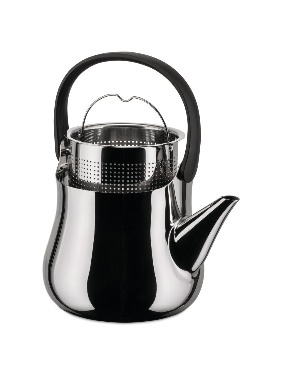 Bollitore Cha, 900 ml, Manico: resina termoplastica, Argento, nero, Larg. 19 x Alt. 22 cm