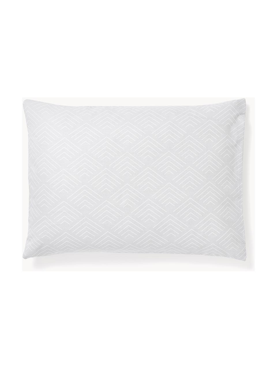 Funda de almohada estampada de algodón Milano, Gris claro, An 45 x L 110 cm