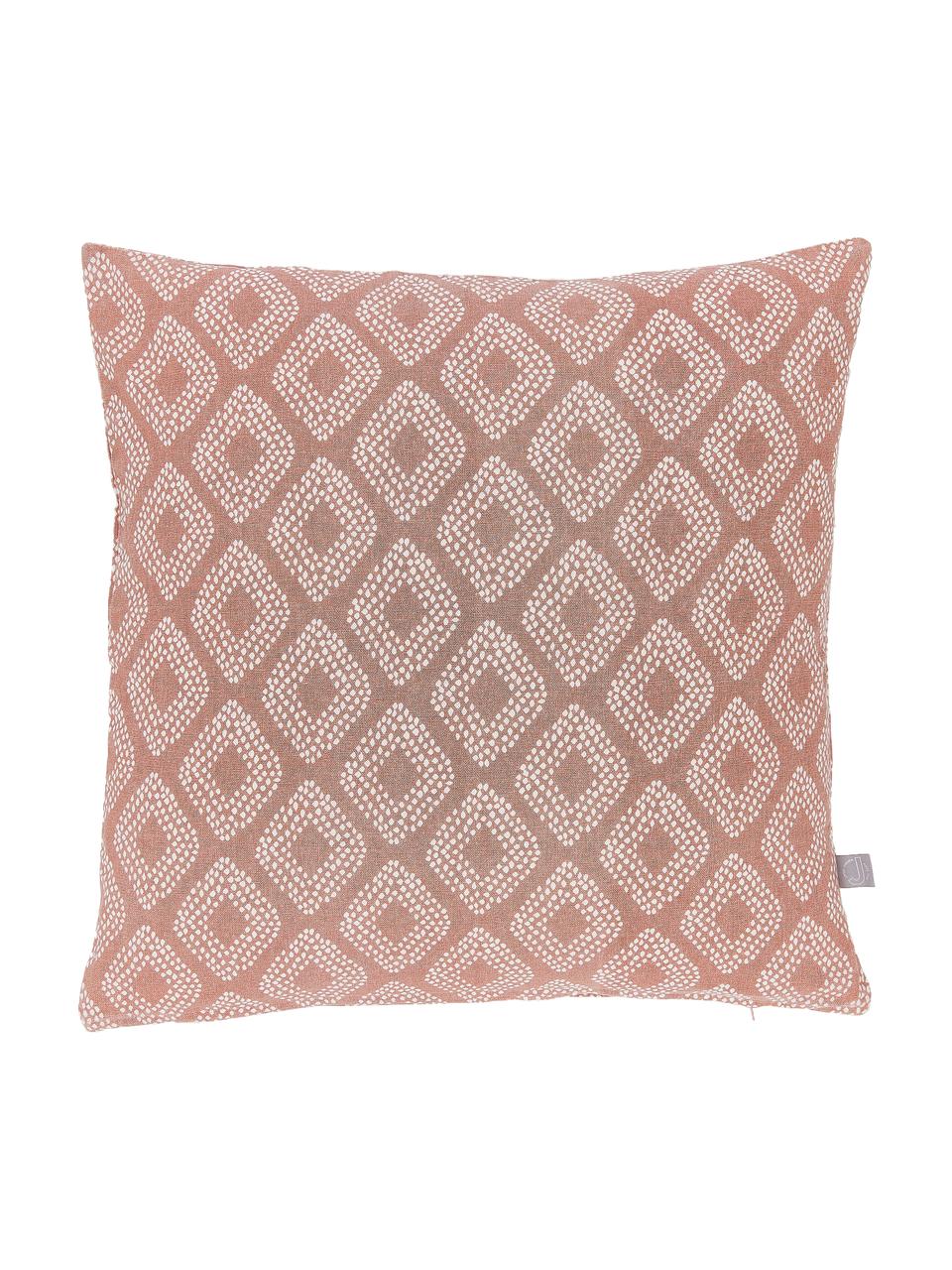 Housse de coussin 45x45 rose Cousin, 3 élém., Couleur pêche, blanc