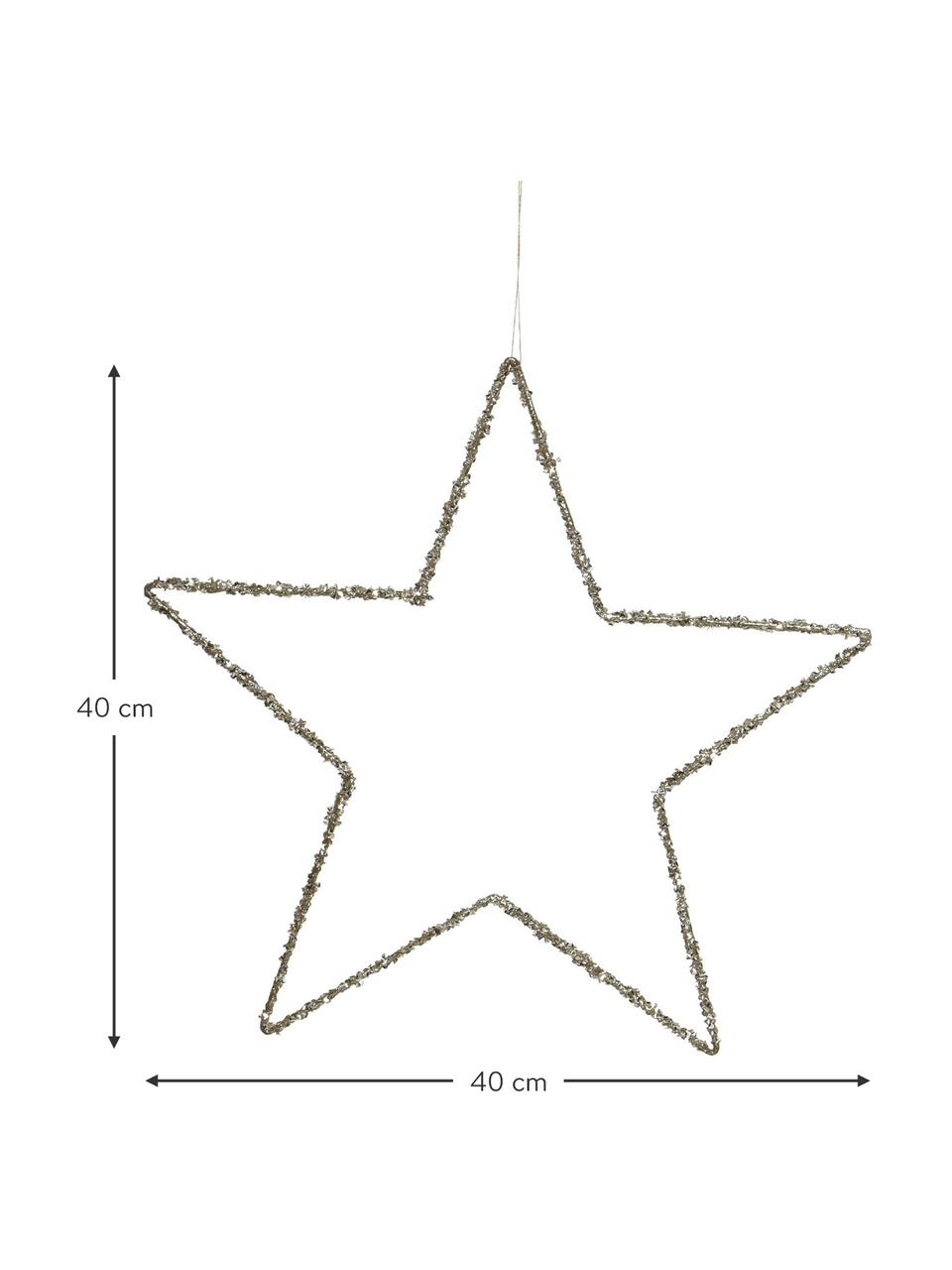 Set 4 ciondoli a stella Glossa, Metallo, Argentato, Set in varie misure