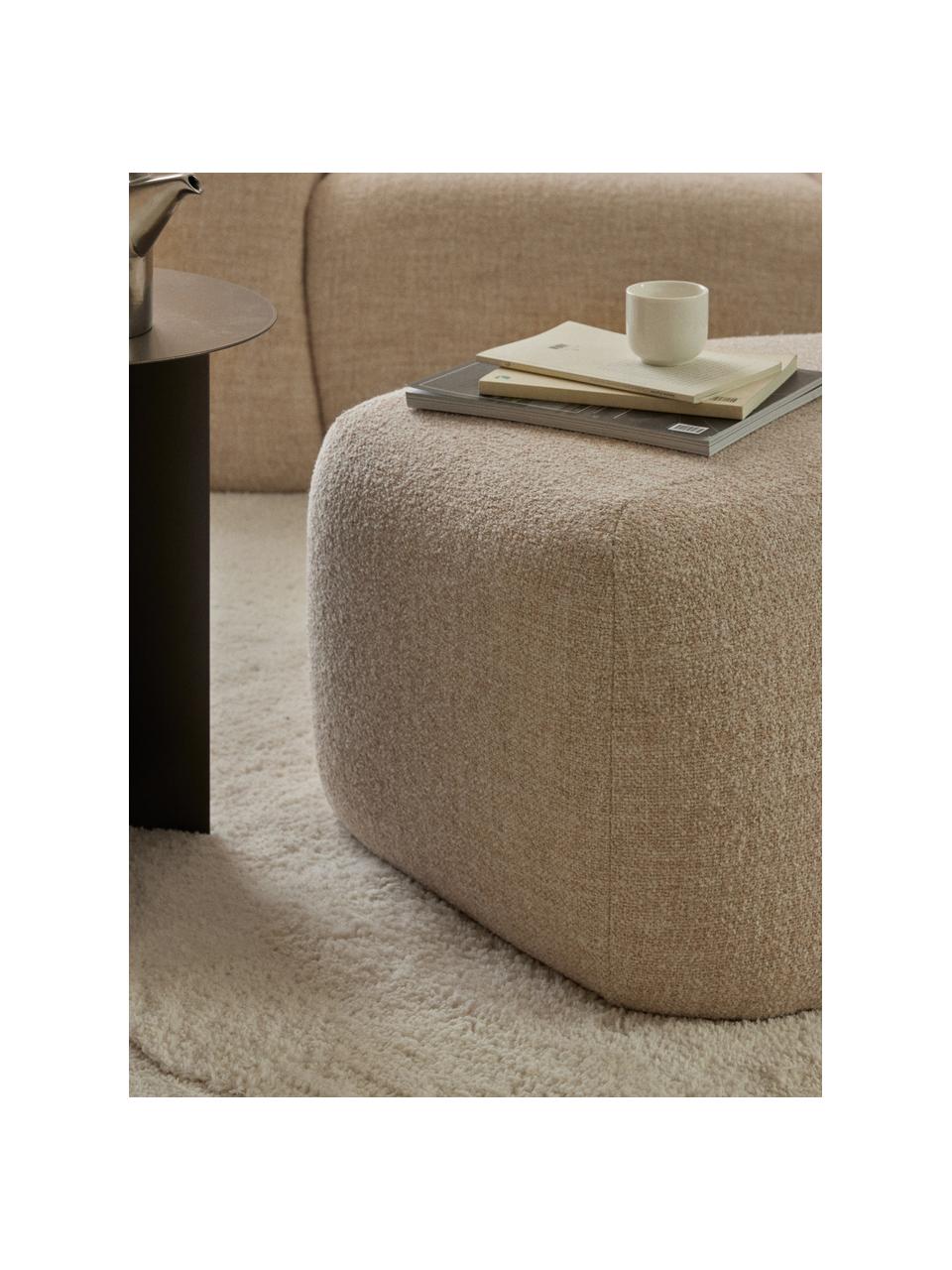 Sofa-Hocker Wolke aus Bouclé, Bezug: Bouclé (96 % Polyester, 4, Bouclé Peach, B 64 x H 41 cm