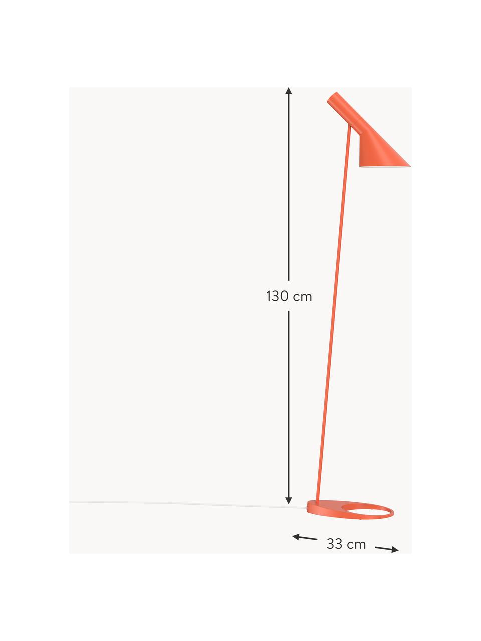 Kleine Leselampe AJ, Orange, H 130 cm