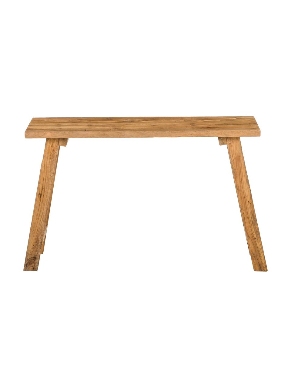 Consolle in legno di teak Lawas, Legno di teak riciclato, finitura naturale, Legno di teak, Larg. 120 x Prof. 40 cm