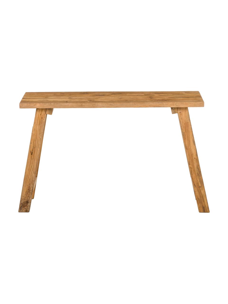 Konzolový stolek z teakového dřeva Lawas, Recyklované přírodní teakové dřevo, Teakové dřevo, Š 120 cm, H 40 cm
