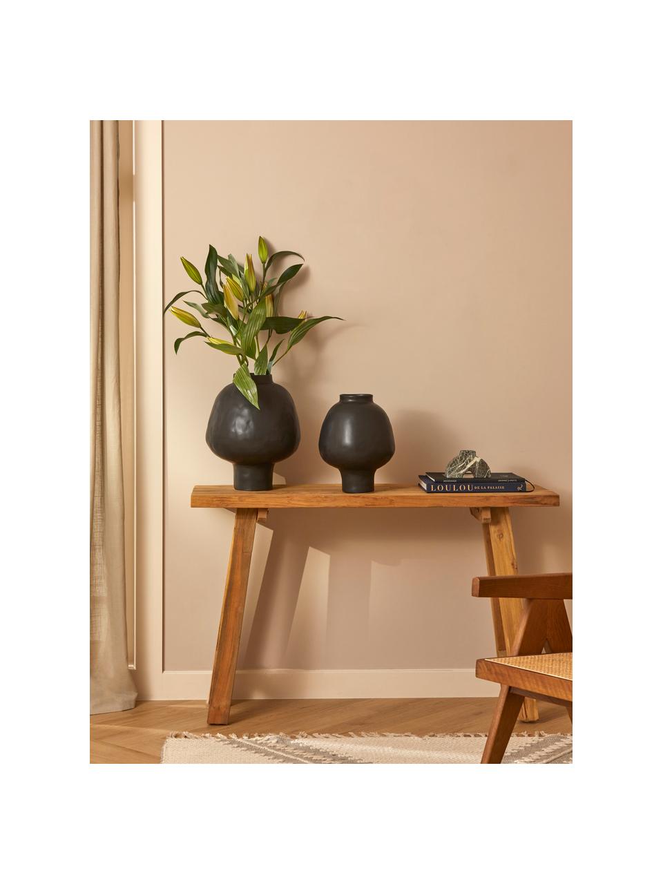 Console en bois de teck Lawas, Bois de teck recyclé, finition naturelle, Bois de teck, larg. 120 x prof. 40 cm