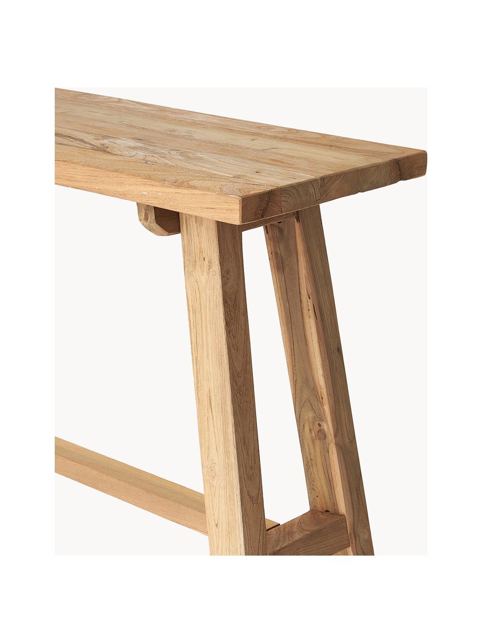 Consola de madera de teca Lawas, Madera de teca natural reciclada, Madera de teca, An 120 x F 40 cm