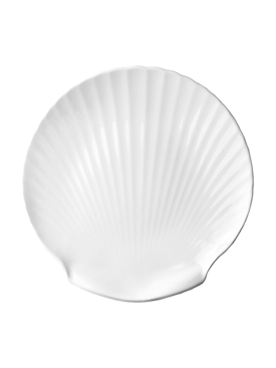 Servírovací tanier z čínskeho porcelánu Shell,  Ø 27 cm, Biela