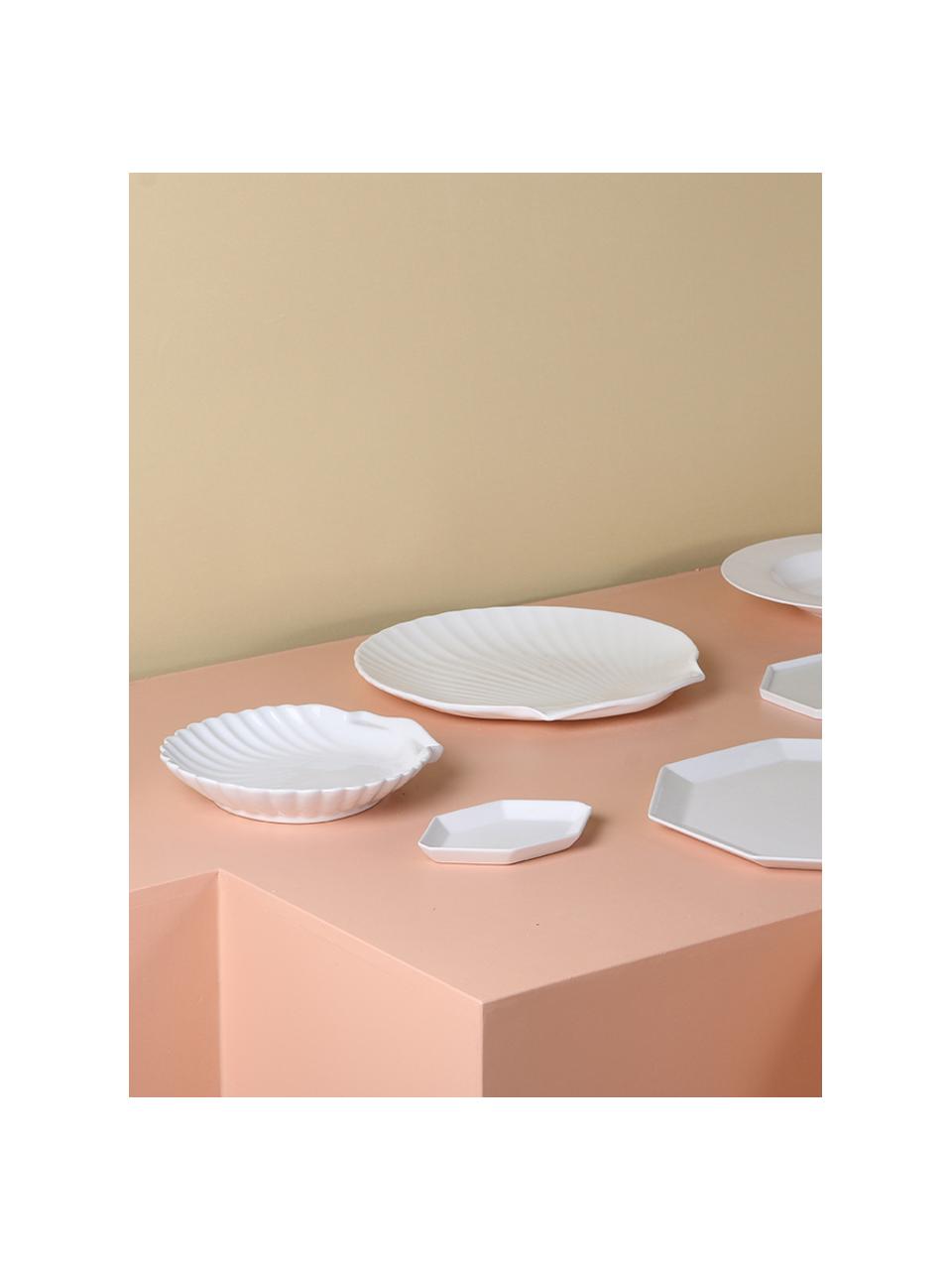 Servírovací tanier z čínskeho porcelánu Shell,  Ø 27 cm, Biela