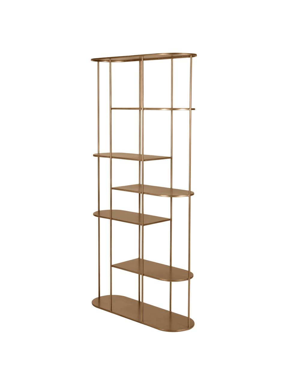 Scaffale con finitura anticata Grayson, Acciaio, verniciato a polvere con finitura antica, Dorato, Larg. 90 x Alt. 180 cm