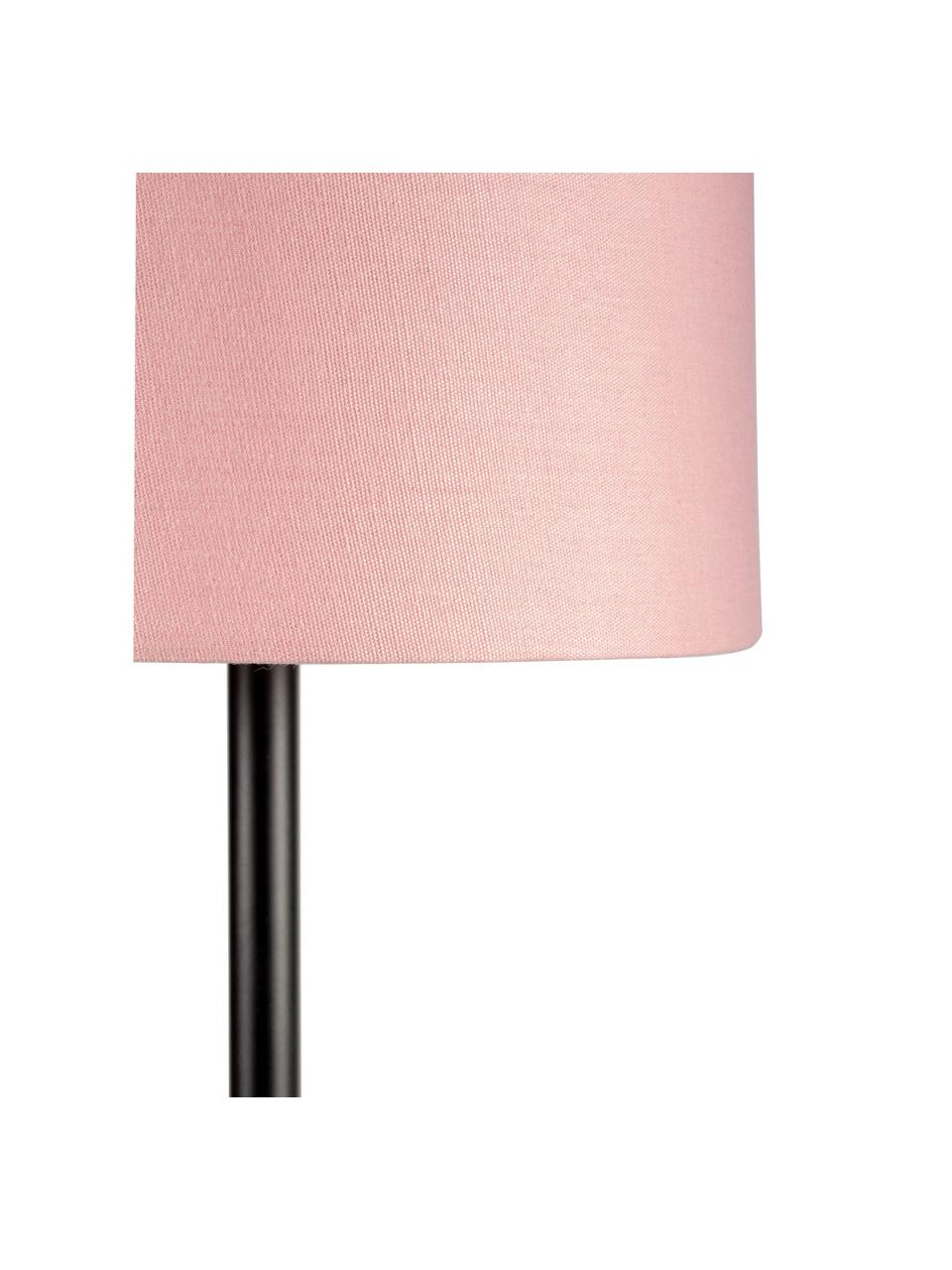 Lampada da comodino rosa Sweet Reverie, Paralume: tessuto, Base della lampada: metallo rivestito, Rosa, nero, Ø 22 x Alt. 45 cm