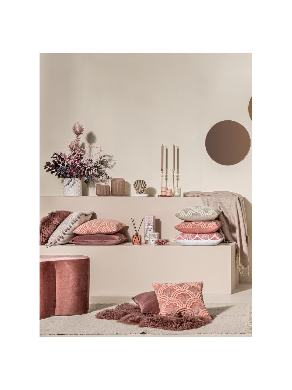 Tabouret velours Cloe, Rose