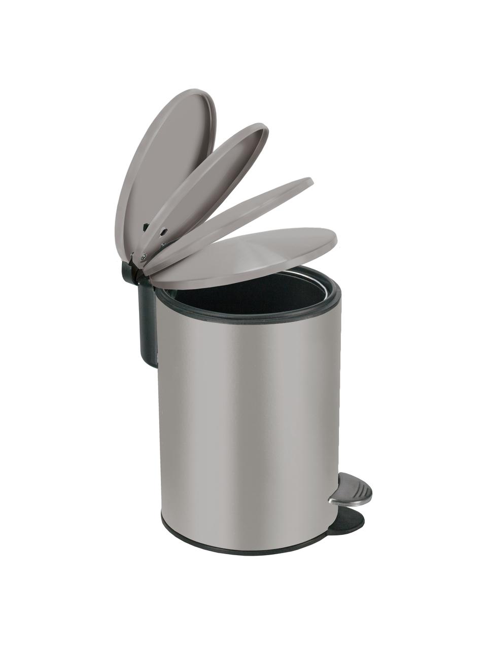 Papelera Silence, Metal pintado, Gris, 3 L