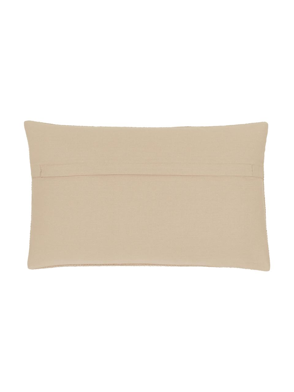 Housse de coussin beige Penny, 100 % coton, Beige, larg. 30 x long. 50 cm