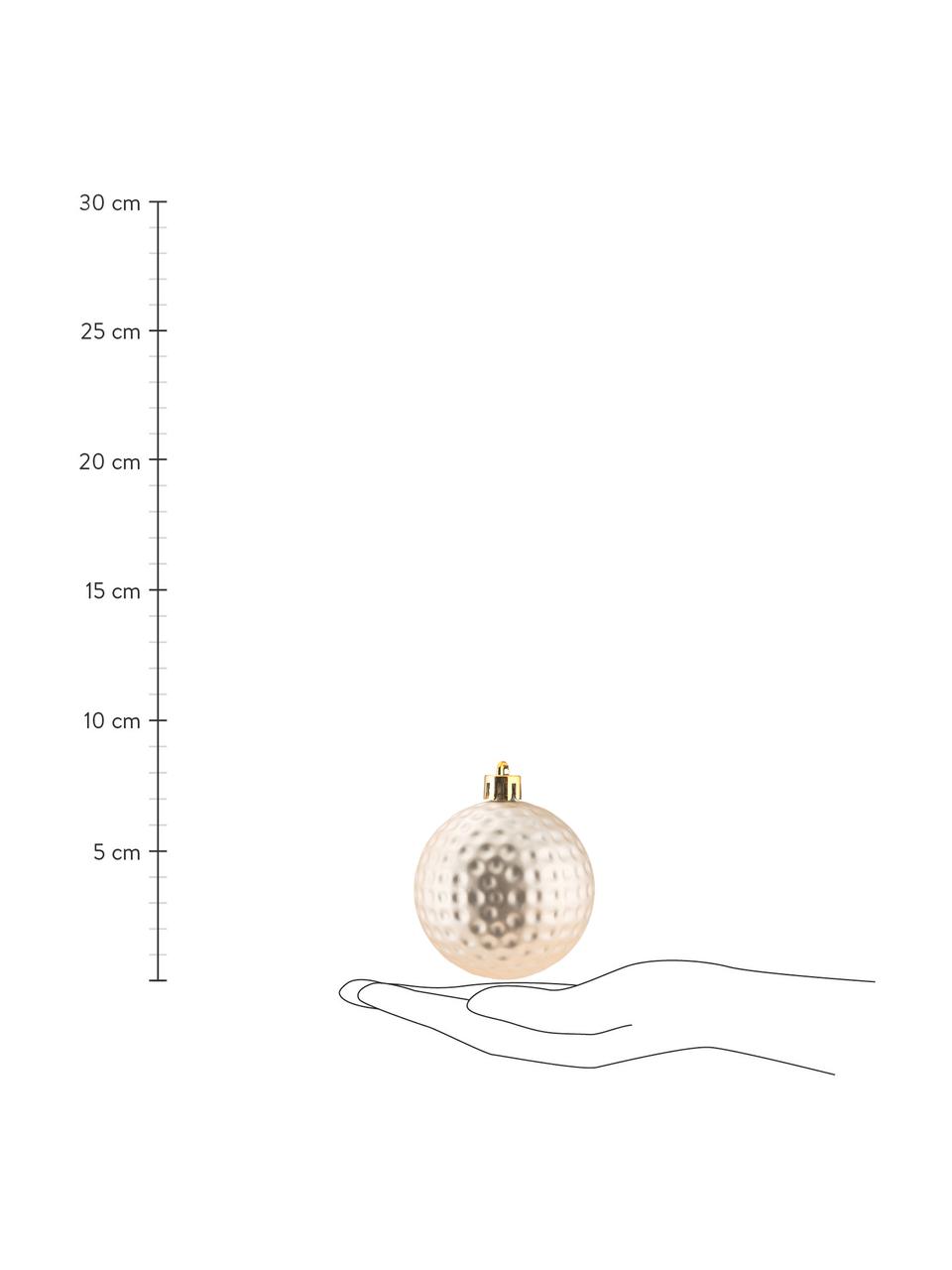 Set de bolas de Navidad irrompibles Turnip Ø 7 cm, 60 uds., Oro, plata, blanco, Ø 7 cm