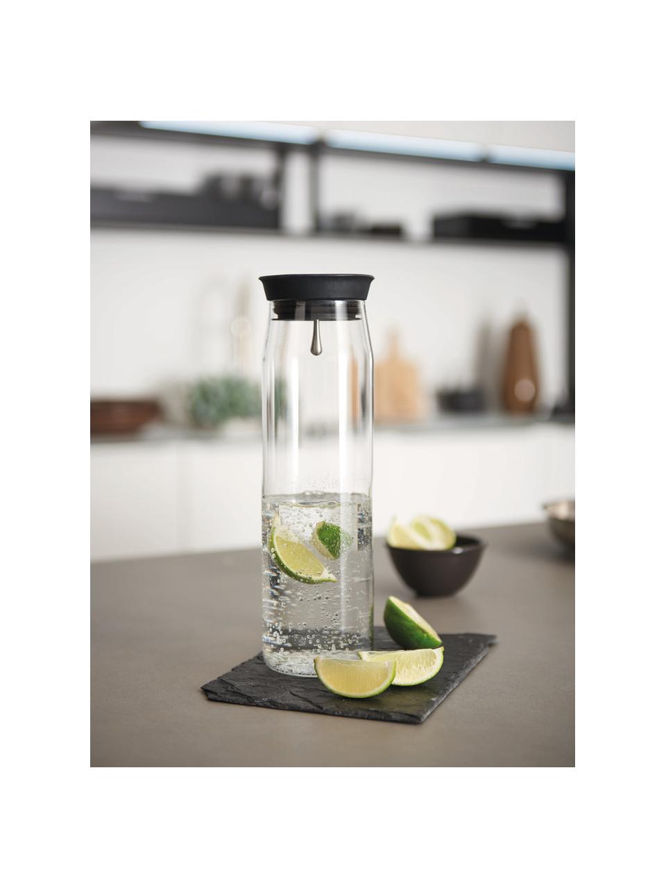 Grande carafe Brioso, 1,1 l, Verre, silicone, Transparent, haut. 28 cm