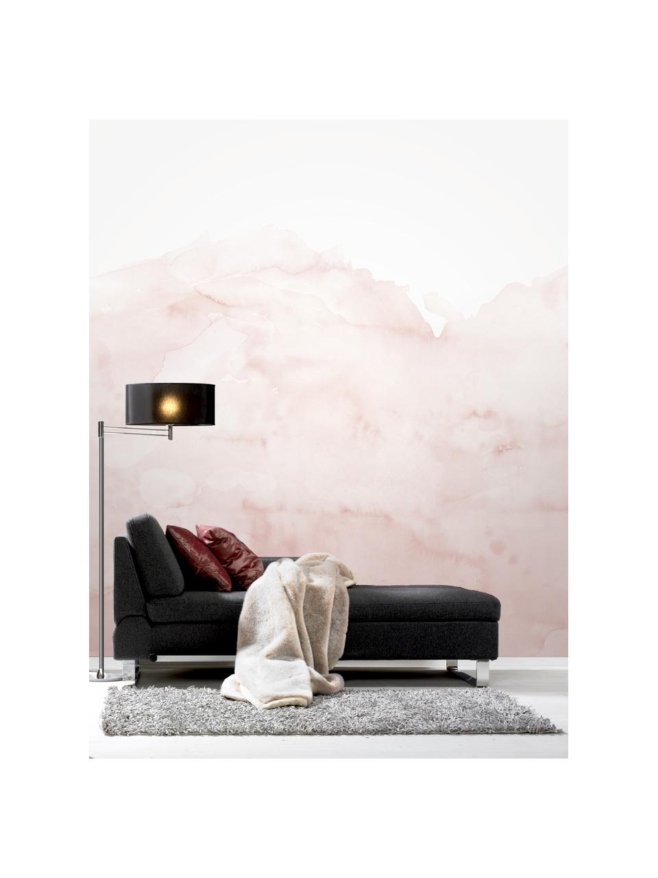 Mural Pink Clouds, Textil no tejido, Rosa, blanco, An 372 x L 280 cm