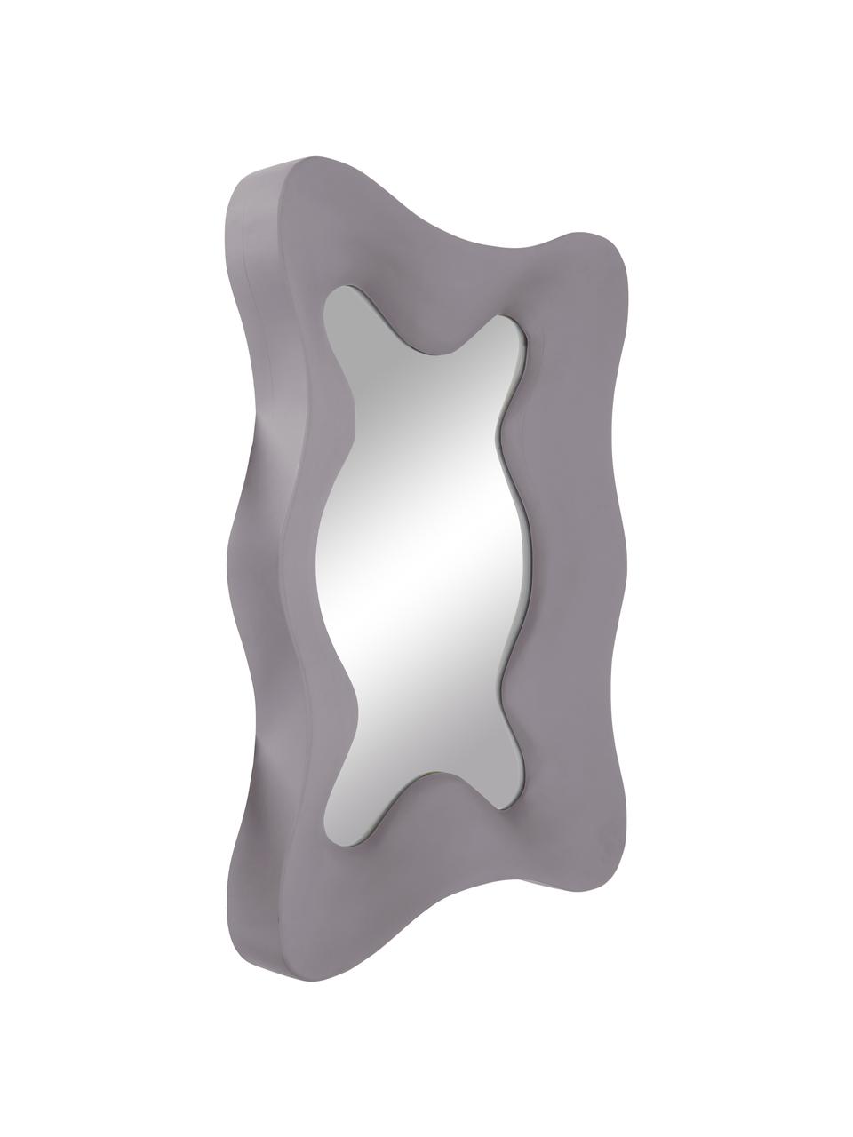 Miroir mural avec cadre ondulé lilas Riva, Couleur lavande, larg. 60 x haut. 81 cm