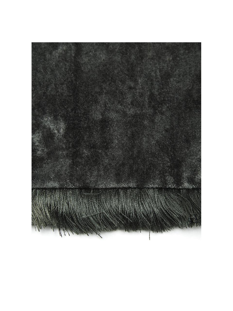 Poduszka z aksamitu z wypełnieniem Crushed, Tapicerka: 55% rayon, 45% bawełna, Zielony, S 30 x D 50 cm