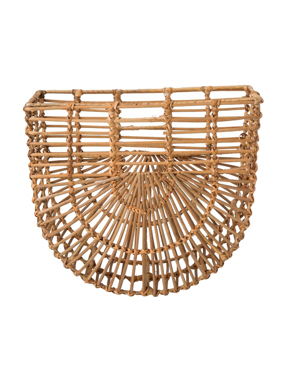 Ręcznie wykonany ścienny kosz do przechowywania z rattanu Lart, Rattan, Rattan, S 35 x W 32 cm