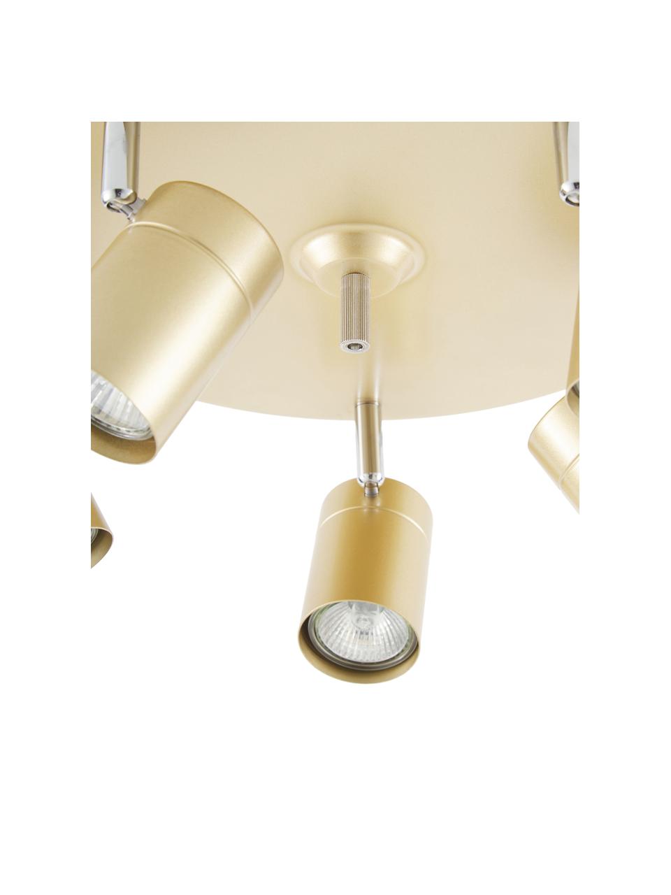 Faretti da soffitto Correct, Paralume: metallo rivestito, Baldacchino: metallo rivestito, Dorato, Ø 30 x Alt. 14 cm