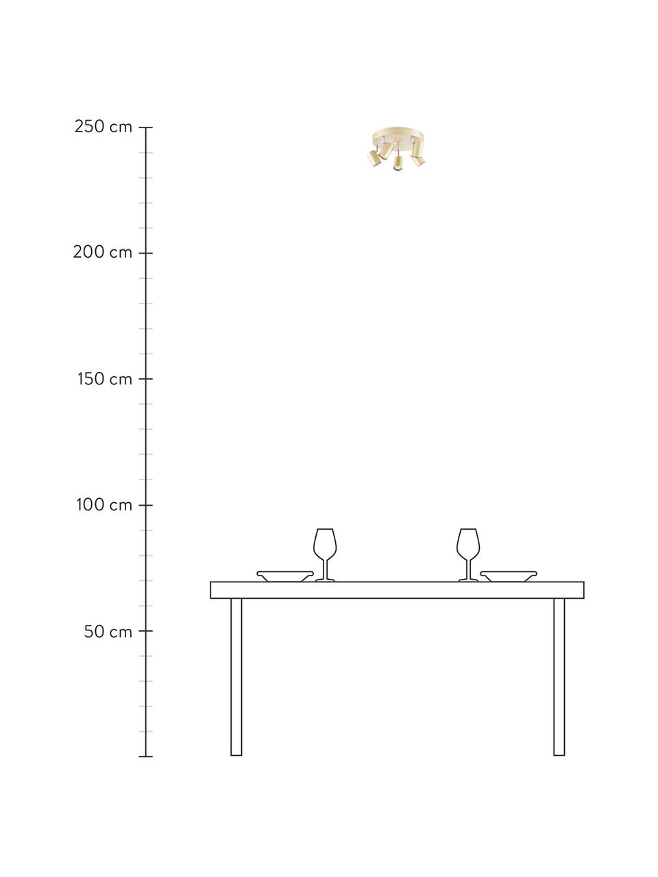 Lampa sufitowa Correct, Odcienie złotego, Ø 30 x W 14 cm