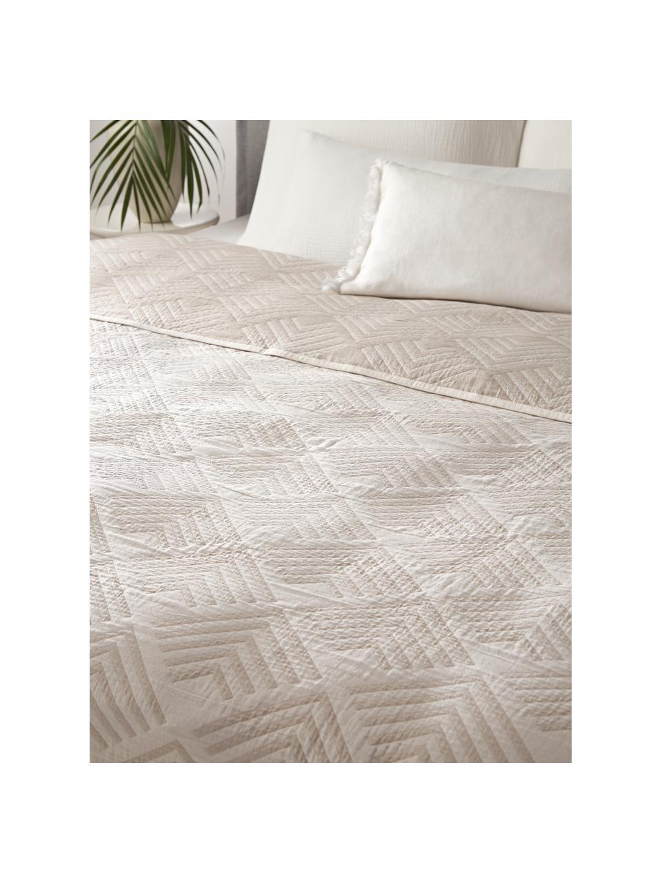 Jacquard bedsprei Milano met grafisch patroon, 80% katoen, 20% polyester

Het materiaal dat in dit product wordt gebruikt, is getest op schadelijke stoffen en gecertificeerd volgens STANDARD 100 door OEKO-TEX®, 6457CIT, CITEVE, Beige, B 180 x L 250 cm