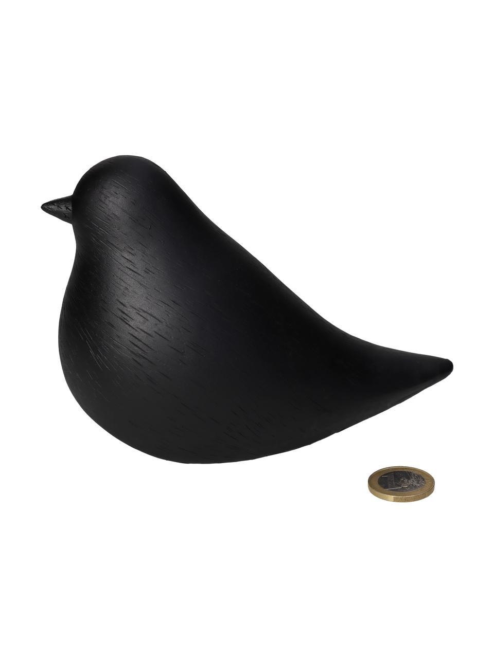 Objet décoratif Bird, Polyrésine, Noir, larg. 8 x haut. 11 cm