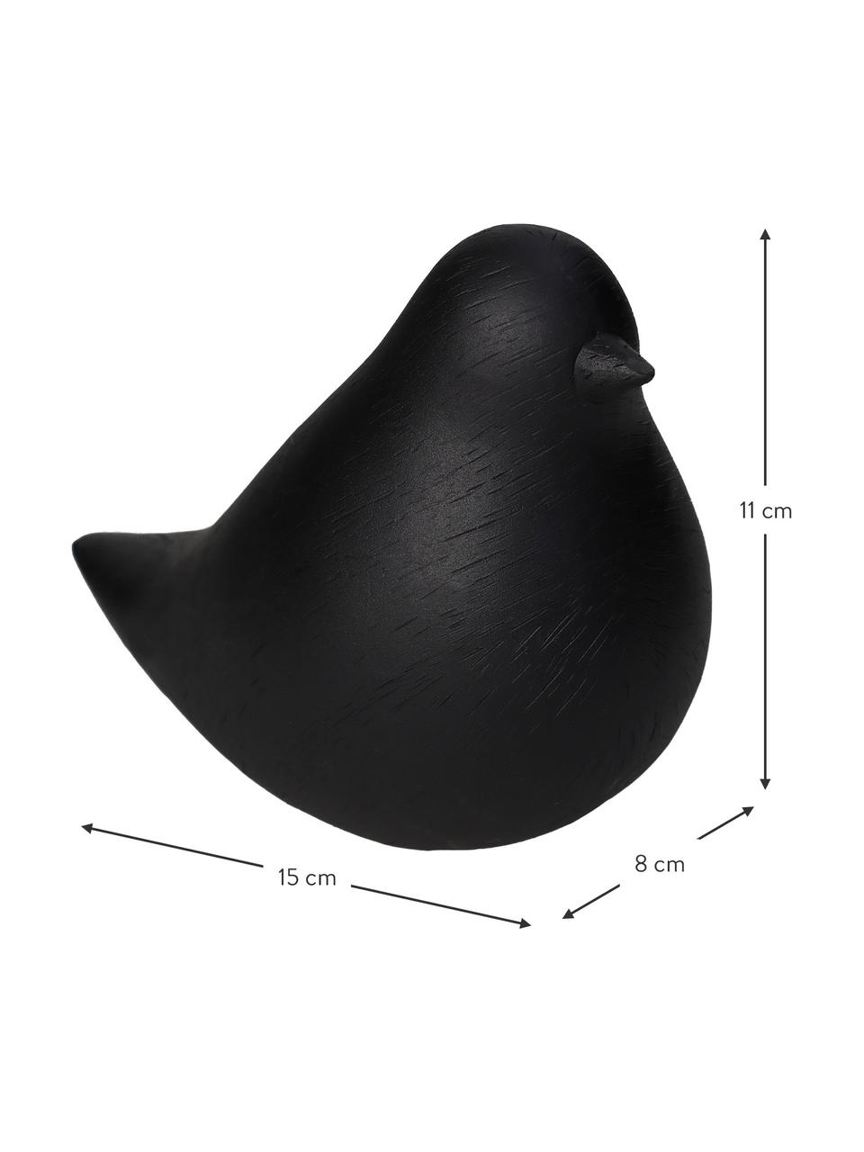 Figura decorativa Vogel, Poliresina, Negro, An 8 x Al 11 cm