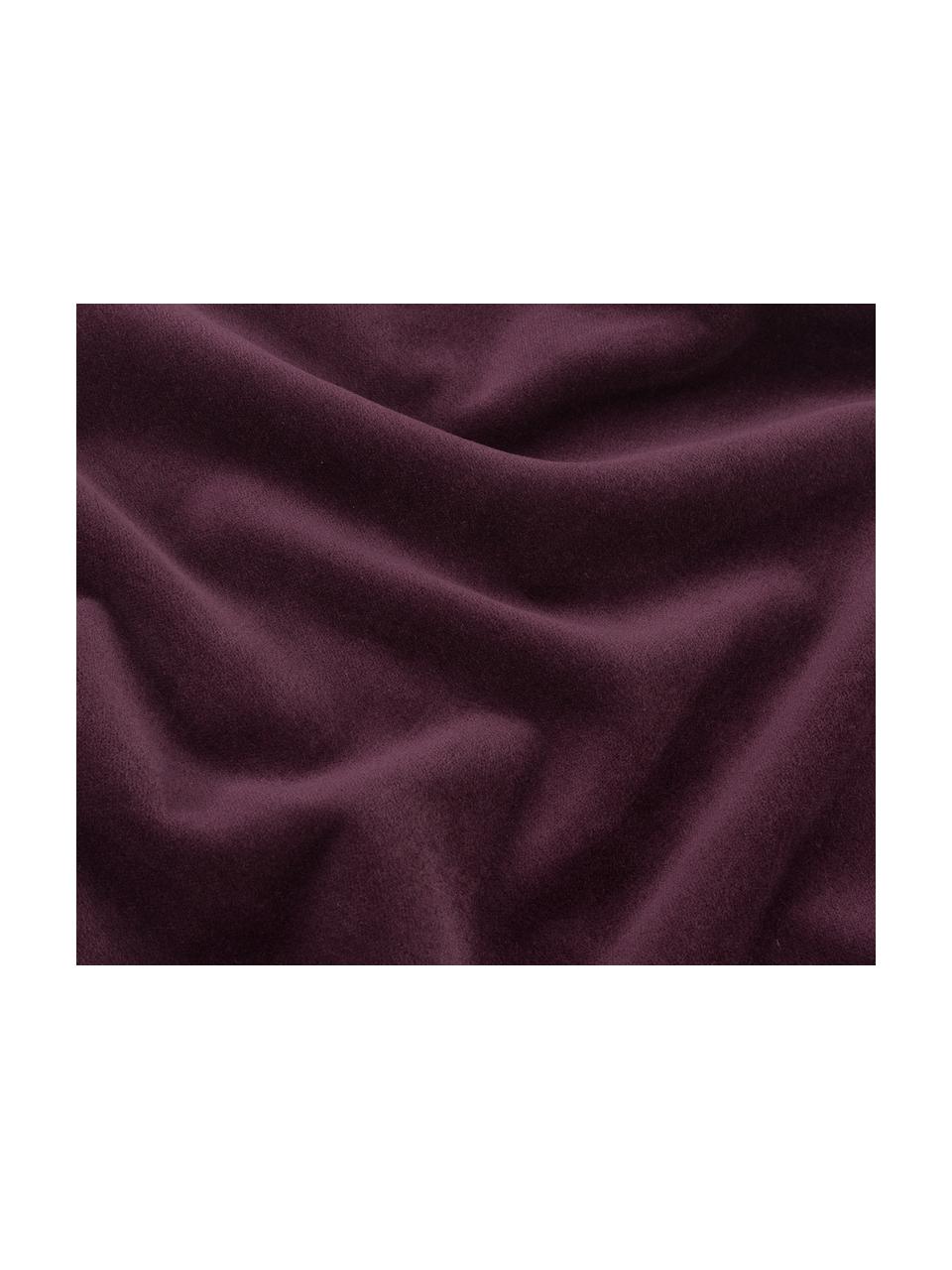 Jednobarevný sametový povlak na polštář Dana, Tmavě fialová