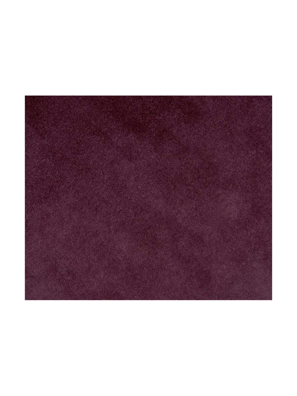 Einfarbige Samt-Kissenhülle Dana in Aubergine, 100% Baumwollsamt, Aubergine, 30 x 50 cm