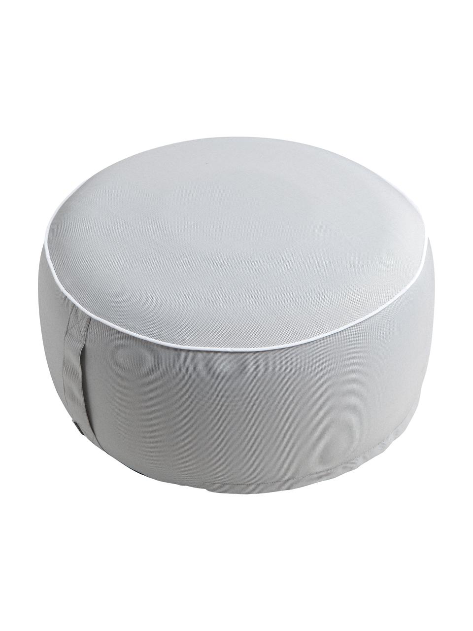 Pouf gonfiabile Maxime, Rivestimento: poliestere, resistente ai, Grigio chiaro, Ø 55 x Alt. 25 cm