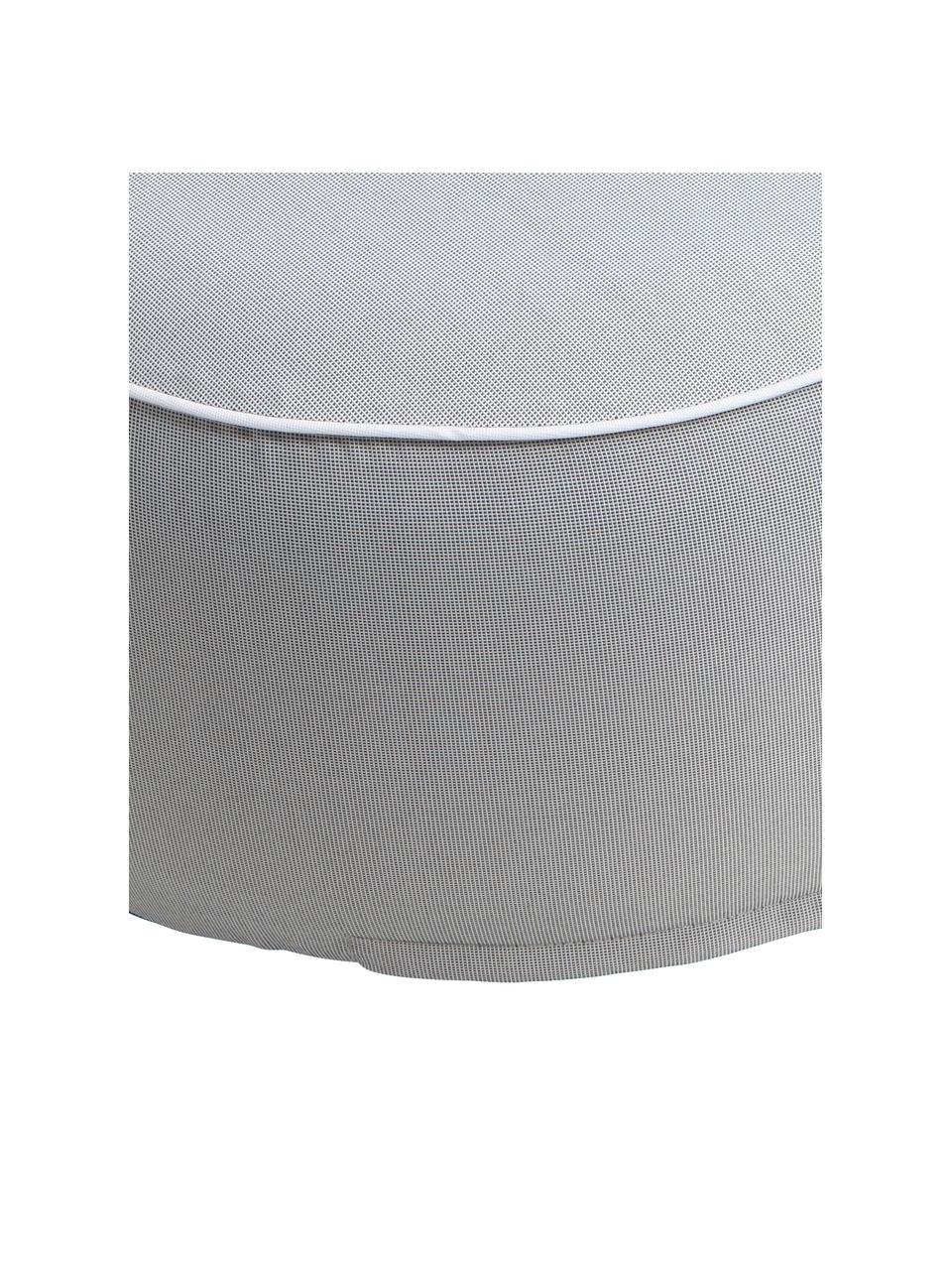 Aufblasbarer Pouf Maxime, Bezug: Polyester, UV-beständig, Hellgrau, Ø 55 x H 25 cm