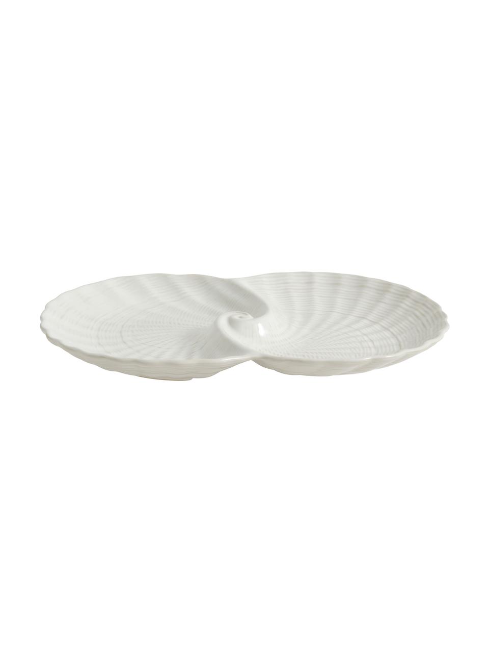 Deko-Schale Gullfoss, Keramik, Weiß, B 30 x T 20 cm