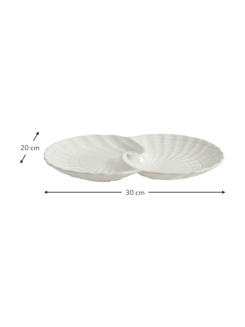 Deko-Schale Gullfoss, Keramik, Weiß, B 30 x T 20 cm