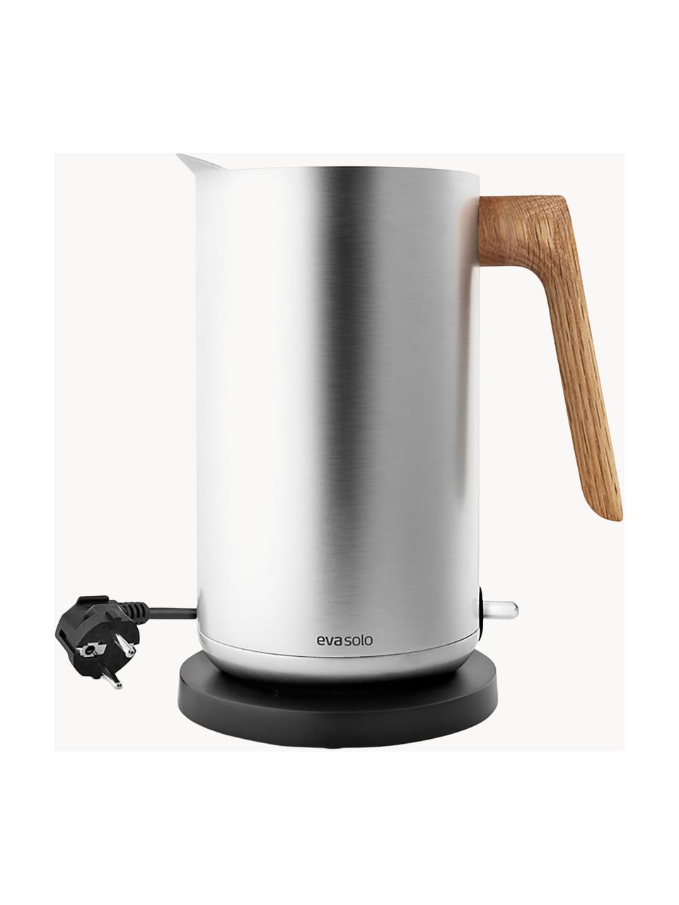 Wasserkocher Nordic Kitchen, 1.5 L, Korpus: Edelstahl, Griff: Eichenholz, geölt, Silberfarben, Eichenholz, 1.5 L