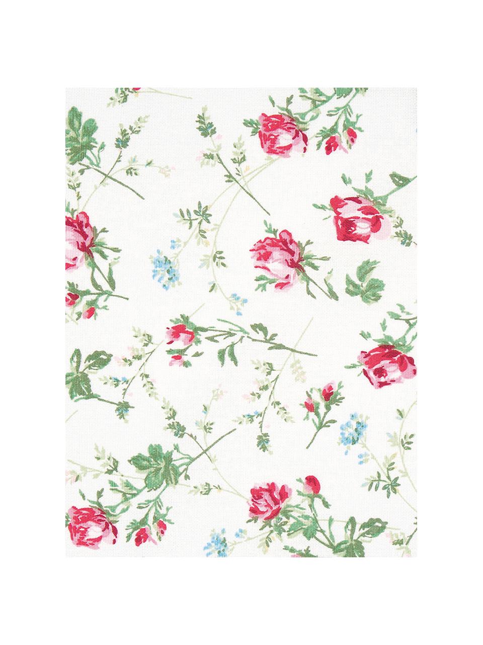 Ręcznik kuchenny z bawełny Constance, Bawełna, Biały, zielony, różowy, S 50 x D 70 cm