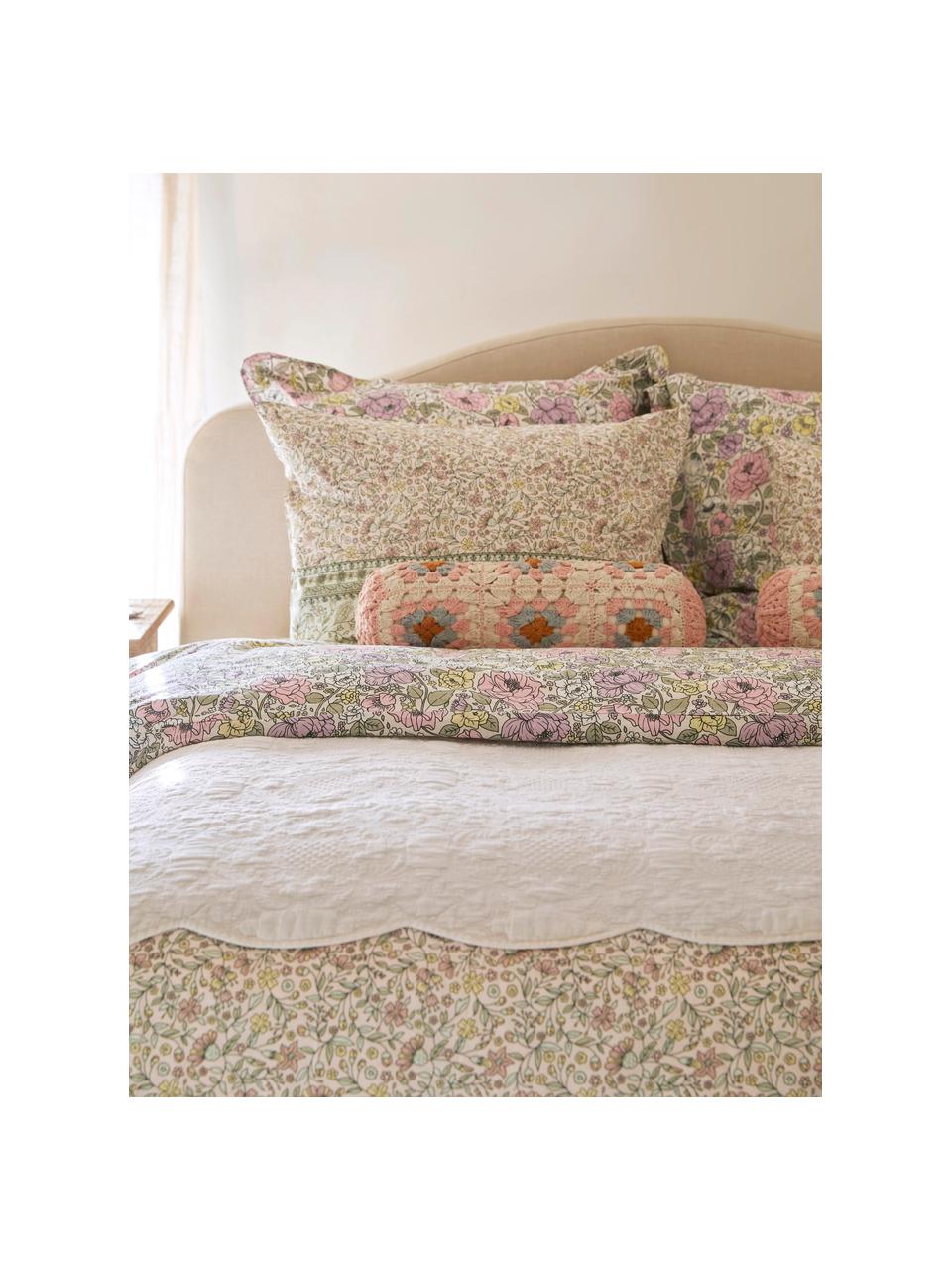 Renforcé povlaky na polštáře z organické bavlny s květinovým potiskem Estelle, 2 ks, Více barev, Š 40 cm, D 80 cm