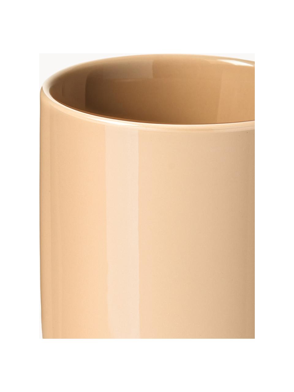 Tasses à café en porcelaine Nessa, 4 pièces, Porcelaine de haute qualité, émaillé, Pêche, haute brillance, Ø 8 x haut. 10 cm, 200 ml