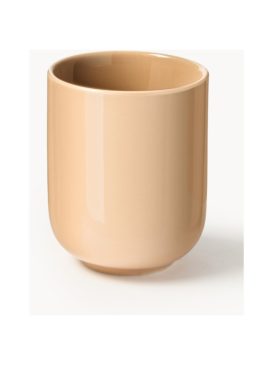 Tasses à café en porcelaine Nessa, 4 pièces, Porcelaine de haute qualité, émaillé, Pêche, haute brillance, Ø 8 x haut. 10 cm, 200 ml