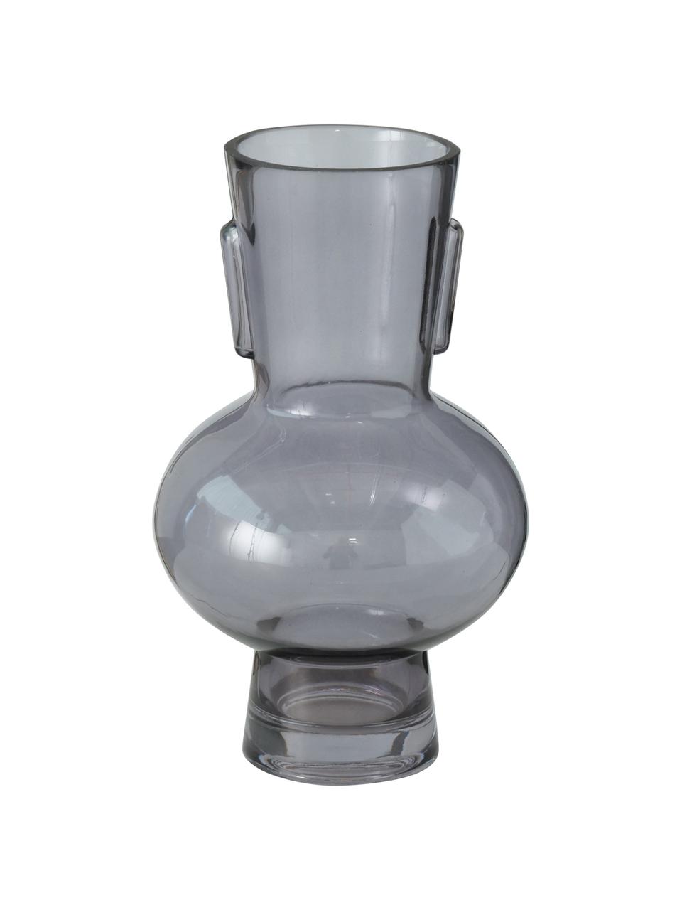 Glas-Vase Olympia, Glas, Grau, Ø 14 x H 22 cm