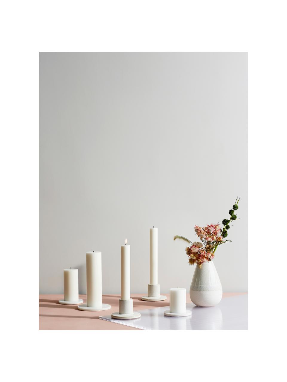 Stolní svíčky Classic, 10 ks, Parafín, Tlumeně bílá, V 19 cm