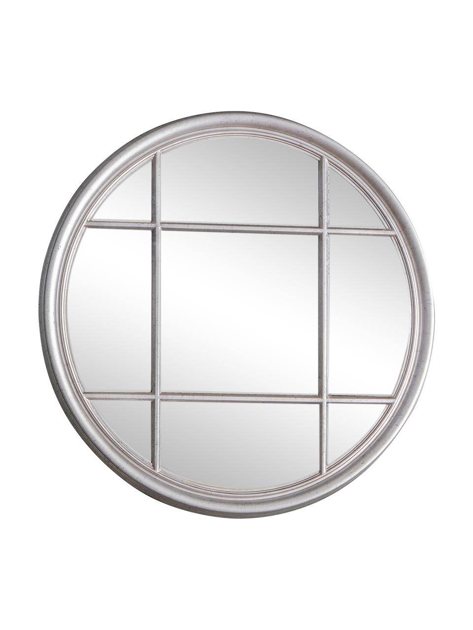 Specchio rotondo da parete Eccleston, Cornice: legno, verniciato, Superficie dello specchio: lastra di vetro, Argento, Ø 100 x Prof. 4 cm