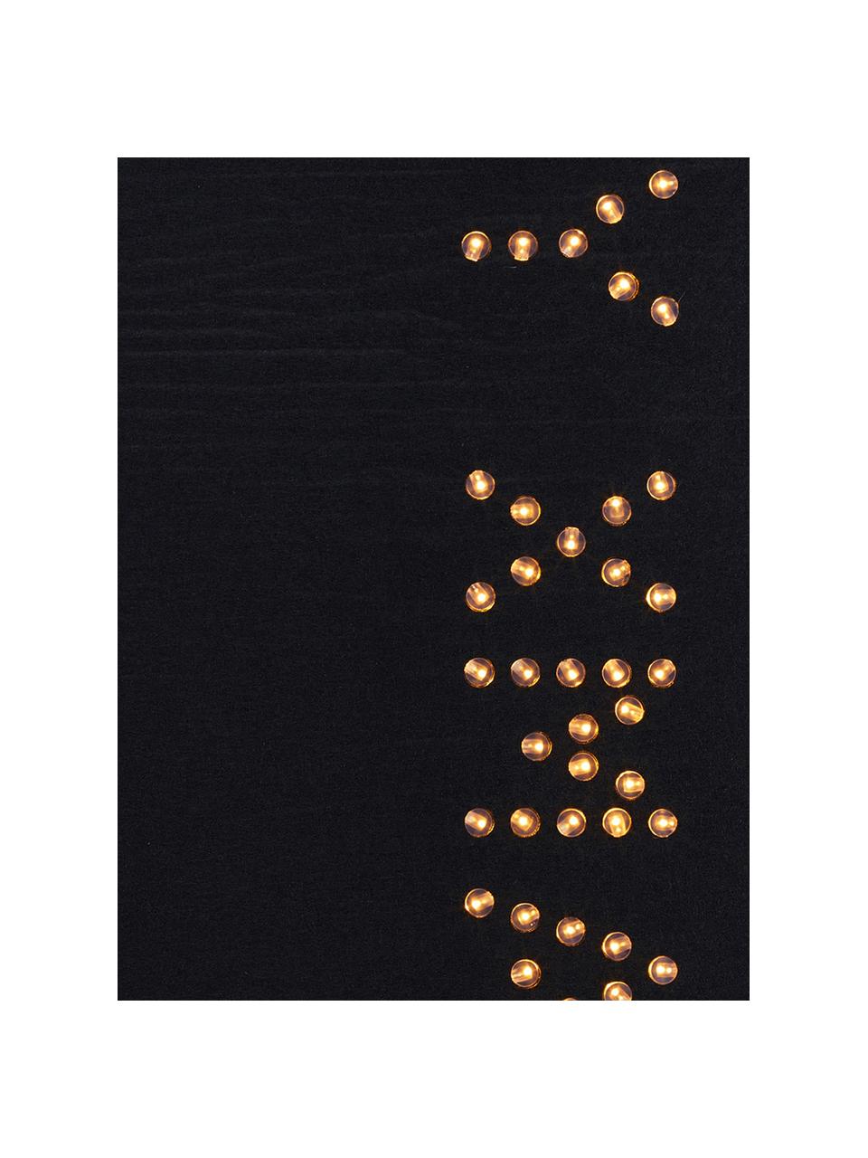 Zerbino natalizio luminoso Lysa, Plastica, Nero, Larg. 80 x Alt. 50 cm