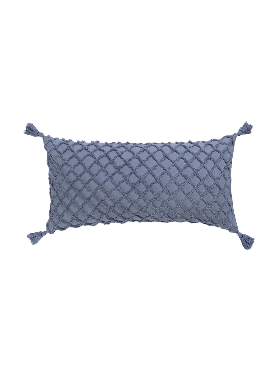 Housse de coussin à motif en relief Royal, Bleu